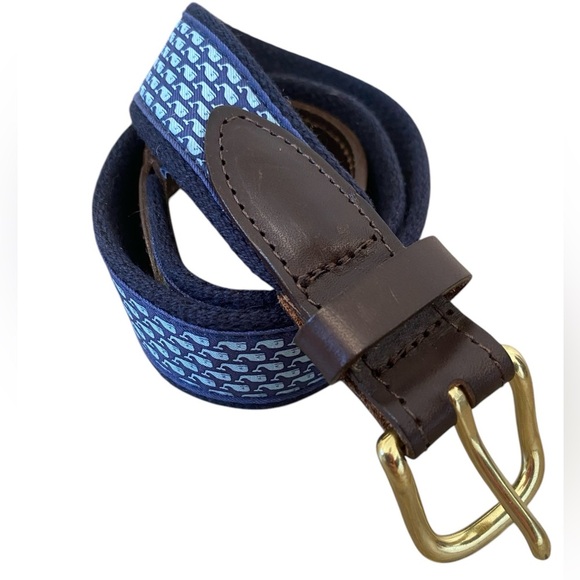 Vineyard Vines Mens Silk Classic Canvas Club Belt - Picture 1 of 8